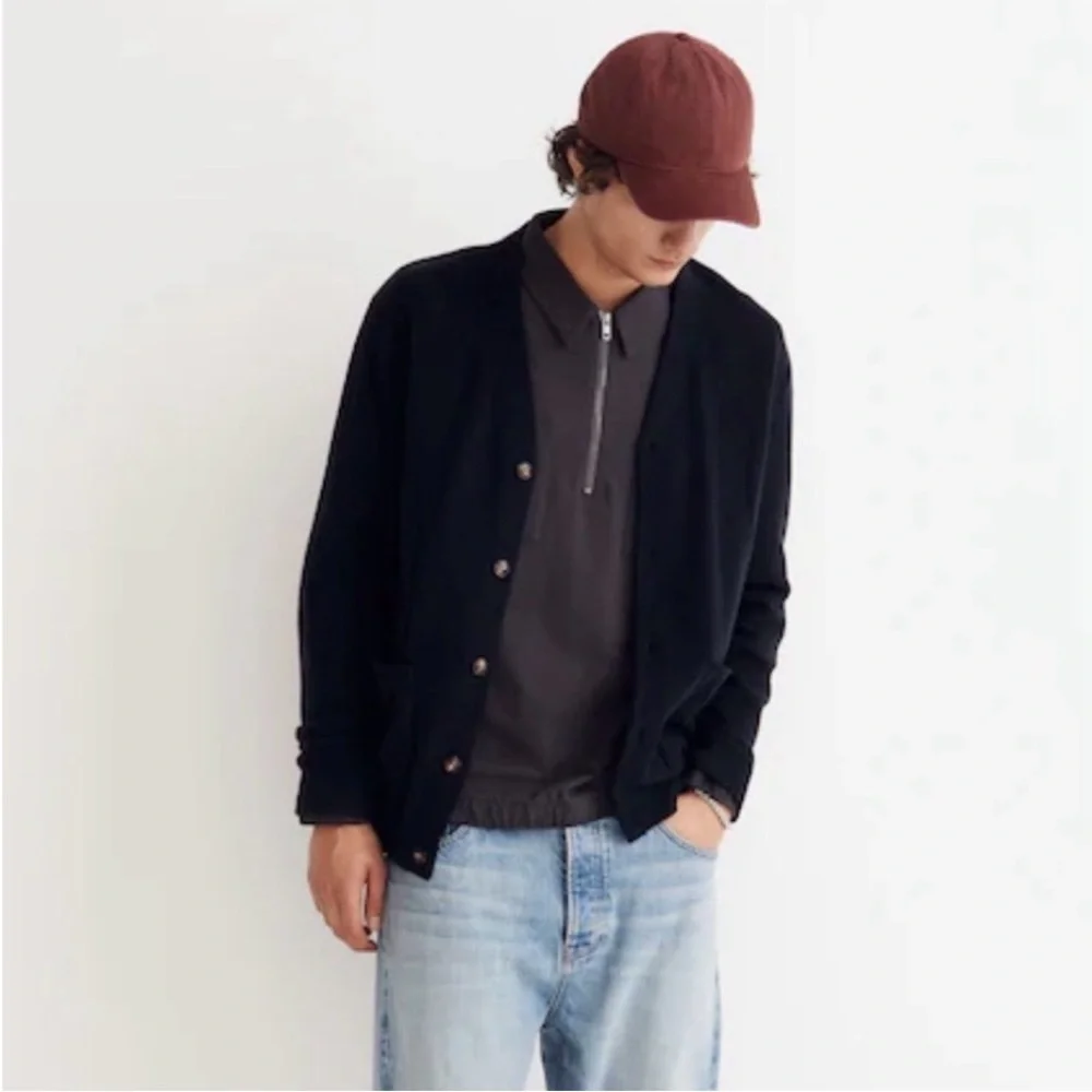 Madewell Navy Men's Cardigan Sweater